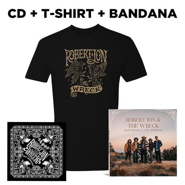 Heartbreaks & Last Goodbyes CD, T-Shirt & Bandana Package
