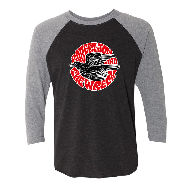 Groovy Crow 3/4 Sleeve T-Shirt (Unisex)