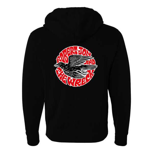Groovy Crow Zip-Up Hoodie (Unisex)