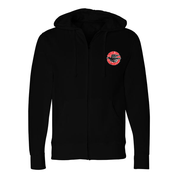 Groovy Crow Zip-Up Hoodie (Unisex)