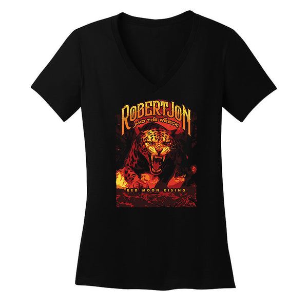 Red Moon Rising V-Neck (Women)