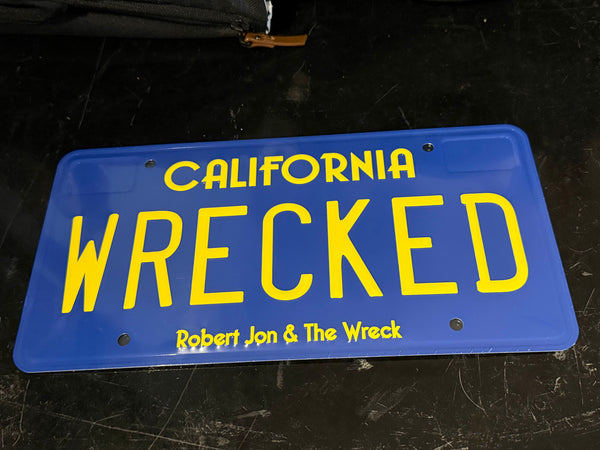 Get Wrecked License Plate - Blue